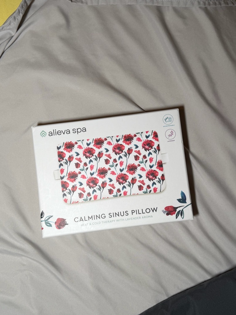 Alieva Spa Calming Sinus Pillow - Red Floral